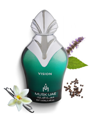 Vision Musk Womens Perfume - Elegant fragrance bottle with floral design, perfect for women. Shop now for Vision Musk perfume for women online.