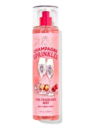 Champagne Sprinkles Bath & Body Works perfume for women and men - luxurious fragrance bottle on white background