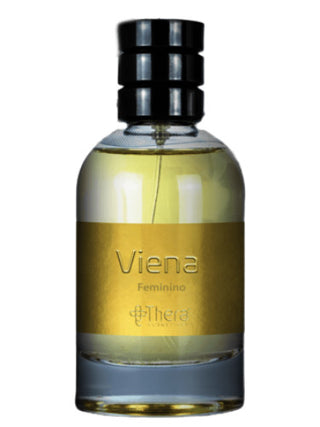 Viena Gold Thera Cosméticos Womens Perfume - Exquisite fragrance bottle on white background