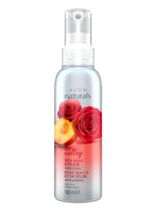 Avon Sultry Red Rose & Peach perfume for women - alluring fragrance in a bottle