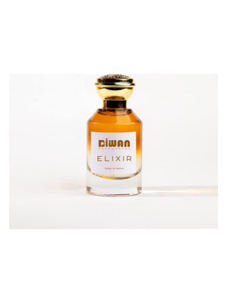 ELIXIR DIWAN Mens Perfume - Exquisite fragrance bottle on white background