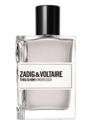 Zadig & Voltaire This Is Him! Undressed mens perfume bottle on white background