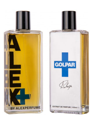 Unisex Golpar+ Alex+ Perfume for Women and Men - Fragrance Bottle on White Background