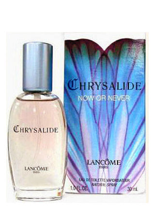 Chrysalide Now or Never Lancôme womens perfume - Elegant fragrance bottle with floral design