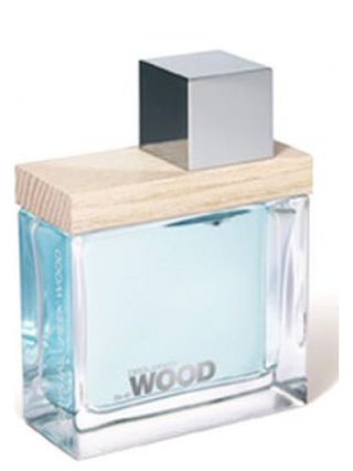 DSQUARED² She Wood Crystal Creek Wood Perfume for Women - Elegant fragrance bottle on white background