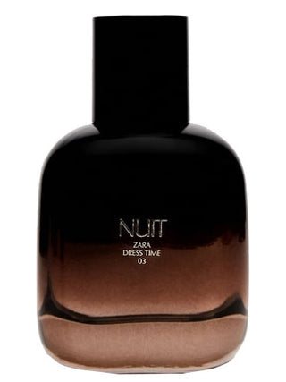 03 Nuit Zara Womens Perfume - Elegant fragrance bottle on black background