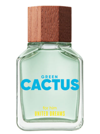 Alt text: United Dreams Green Cactus For Him Benetton Mens Perfume - Energizing Fragrance