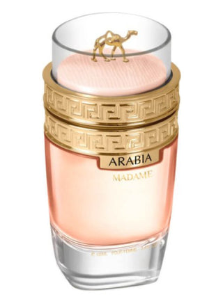 Arabia Madame Le Chameau Womens Perfume - Elegant fragrance bottle with floral design