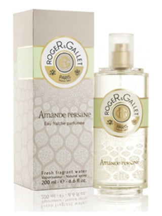 Roger & Gallet Amande Persane Eau Fraiche Parfumee for Women - Exquisite perfume bottle on a white background