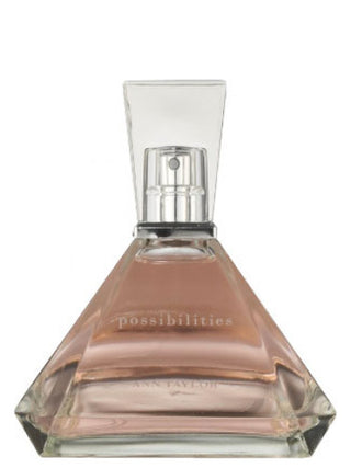 Possibilities Ann Taylor Womens Perfume - Elegant fragrance bottle on white background