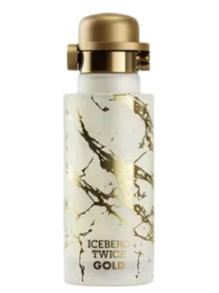 Mens Iceberg Twice Gold Perfume - Elegant fragrance bottle on white background