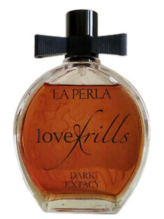 Dark Extacy La Perla Womens Perfume - Exquisite fragrance bottle on white background