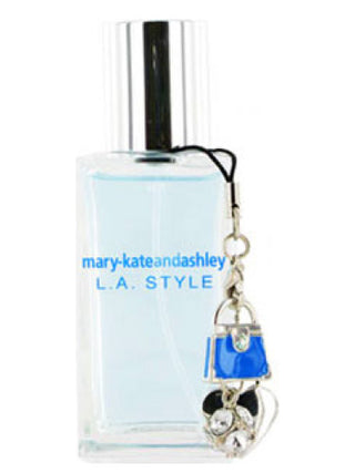 Mary-Kate and Ashley Olsen L.A. Style perfume for women - elegant fragrance bottle on white background