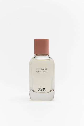 Fields At Nightfall Zara Womens Perfume - Exquisite fragrance bottle on dark background