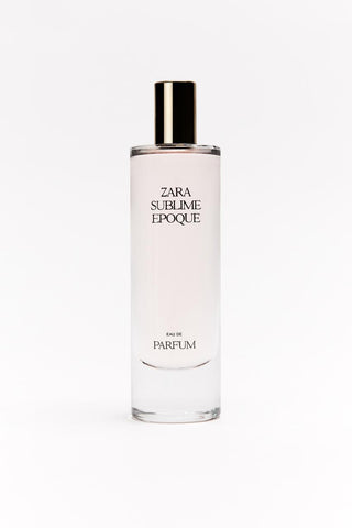 Sublime Epoque Zara for women perfume - Elegant fragrance bottle on white background