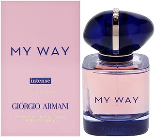 Giorgio Armani My Way Intense Womens Perfume - Elegant fragrance bottle on white background