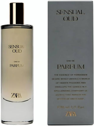 Zara Sensual Oud Perfume for Women - Elegant fragrance bottle on white background