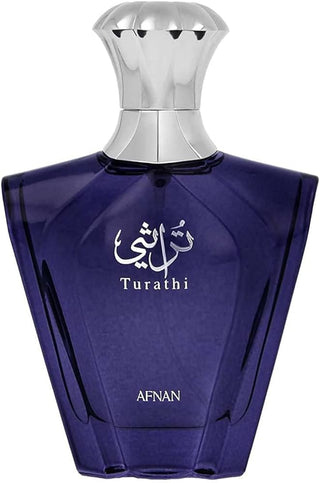 Turathi Blue Afnan Mens Perfume - Elegant bottle design with refreshing scent