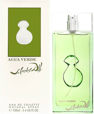 Agua Verde Salvador Dali Mens Perfume - Elegant Fragrance Bottle on White Background”