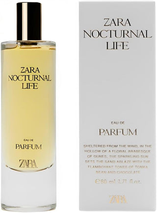 Zara Nocturnal Life Womens Perfume - Elegant fragrance bottle on white background