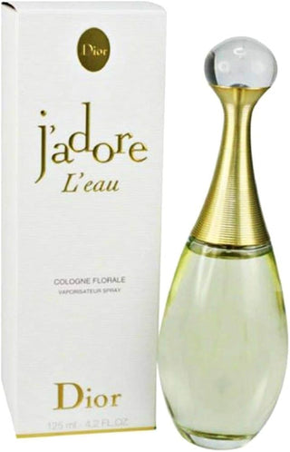 Jadore Leau Cologne Florale Dior for Women - Elegant floral perfume bottle on white background