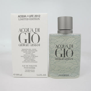 Acqua di Gio - Acqua di Life Edition Giorgio Armani for men cologne bottle on white background