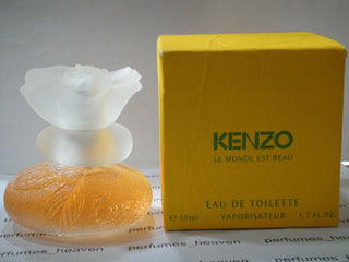 Le Monde Est Beau Kenzo Womens Perfume - Elegant fragrance bottle on white background