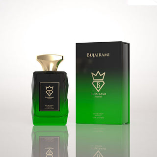 Mens fragrance - The Aftermath Bujairami perfume bottle on white background