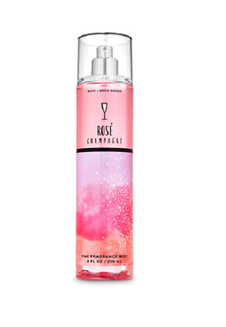 Rosé Champagne Bath & Body Works Womens Perfume - Elegant fragrance bottle on white background