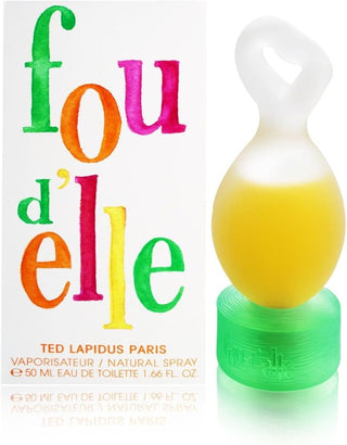 Ted Lapidus Fou DElle Perfume for Women - Elegant fragrance bottle on white background