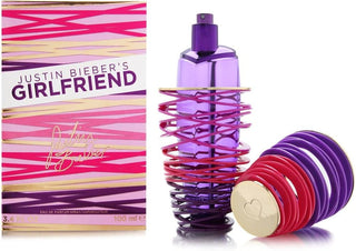 Girlfriend Justin Bieber for women perfume bottle on white background