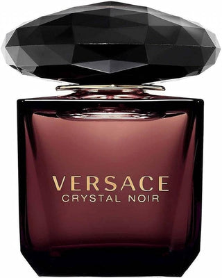 Crystal Noir Versace for Women Perfume - Elegant fragrance bottle with black crystal cap