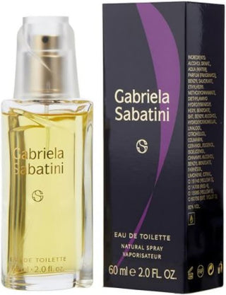 Gabriela Sabatini for women perfume - elegant fragrance bottle on white background