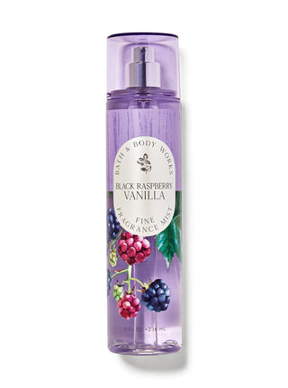 Black Raspberry Vanilla Bath & Body Works womens perfume - luxurious fragrance bottle on white background