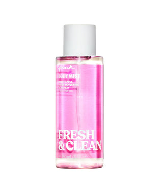 Victorias Secret Pink Fresh & Clean perfume for women - elegant fragrance bottle on white background