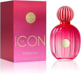 Antonio Banderas The Icon Eau de Parfum For Women - Exquisite fragrance bottle with golden accents