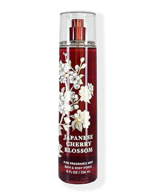 Japanese Cherry Blossom Bath & Body Works for women - Exquisite floral perfume bottle on white background