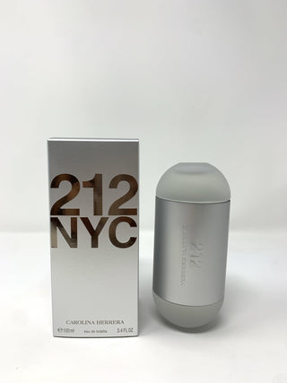 212 Carolina Herrera for Women Perfume - Elegant Fragrance Bottle on White Background