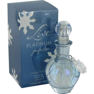 Live Platinum Jennifer Lopez Womens Perfume - Elegant fragrance bottle on white background