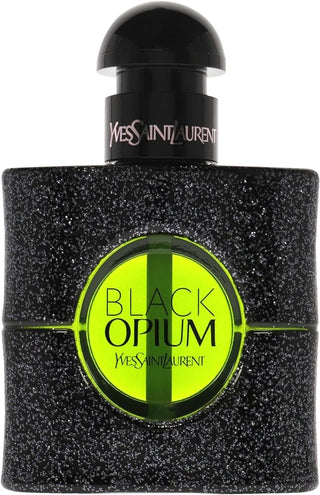 Yves Saint Laurent Black Opium Illicit Green Perfume for Women - Elegant fragrance bottle on white background