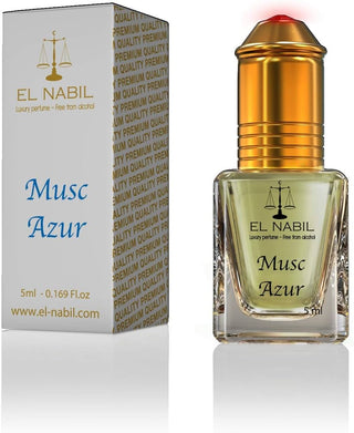 Mens Musc Azur El Nabil Perfume - Exotic scent in a stylish bottle