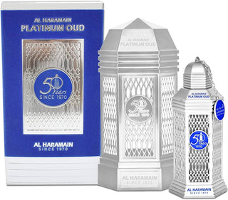 50 Years Platinum Oud Al Haramain Perfumes for Women and Men - Exquisite Luxury Fragrance - Buy Online Now!