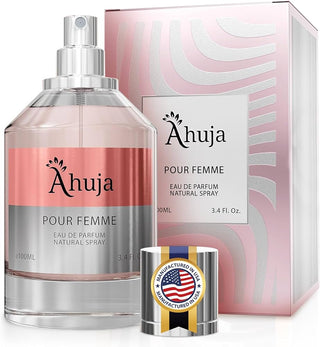 An elegant bottle of Ahuja Pour Femme perfume for women - Buy Now for a captivating fragrance experience