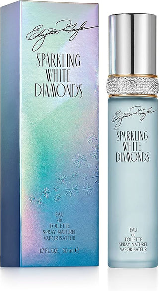 Sparkling White Diamonds Elizabeth Taylor perfume for women - elegant fragrance bottle on white background