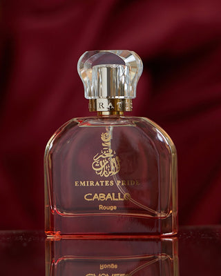 Caballo Rouge Emirates Pride Perfumes for women - Elegant red perfume bottle on white background