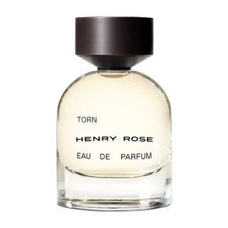 Premium unisex Torn Henry Rose perfume bottle on white background