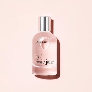 Leila Lou By Rosie Jane womens perfume bottle on pink background