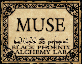 Black Phoenix Alchemy Lab Muse perfume for women - alluring fragrance bottle on black background