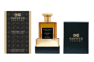 Navitus Parfums Sartorial Nuit Perfume for Women and Men - Elegantly crafted fragrance in a sleek black bottle | Shop now for luxury scents at Navitus Parfums