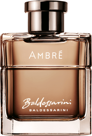 Ambré Baldessarini Mens Fragrance - Luxurious and Masculine Perfume Bottle on White Background